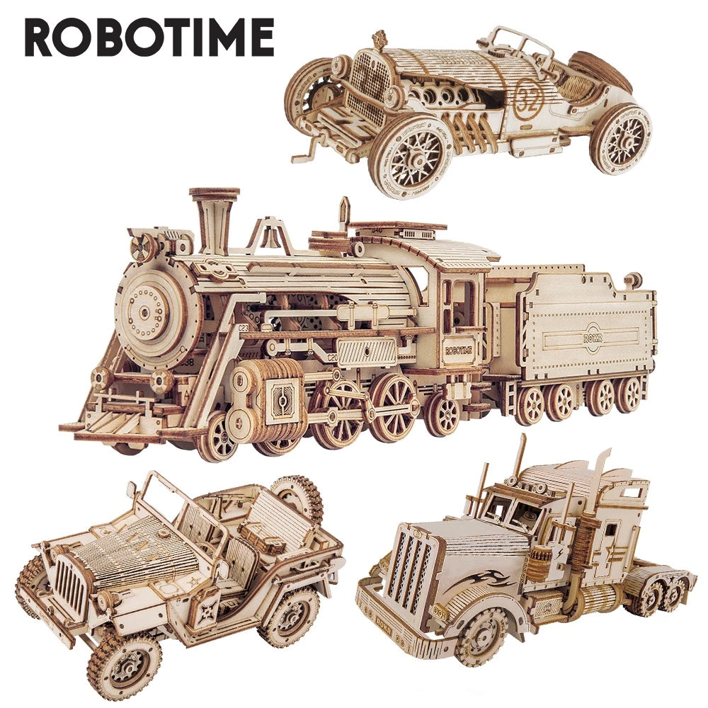 Train Model 3D Wooden Puzzle