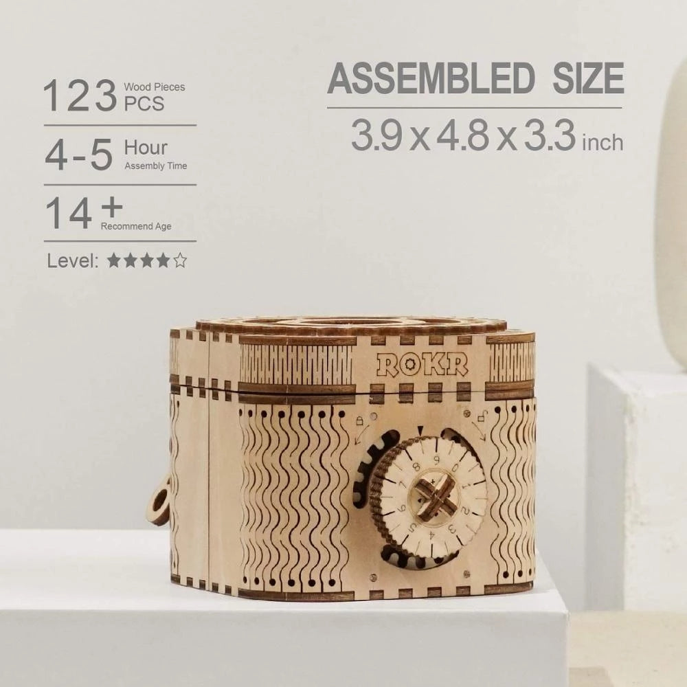 Robotime Rokr 123Pcs Treasure Box - 3D Wooden Puzzle DIY Kit