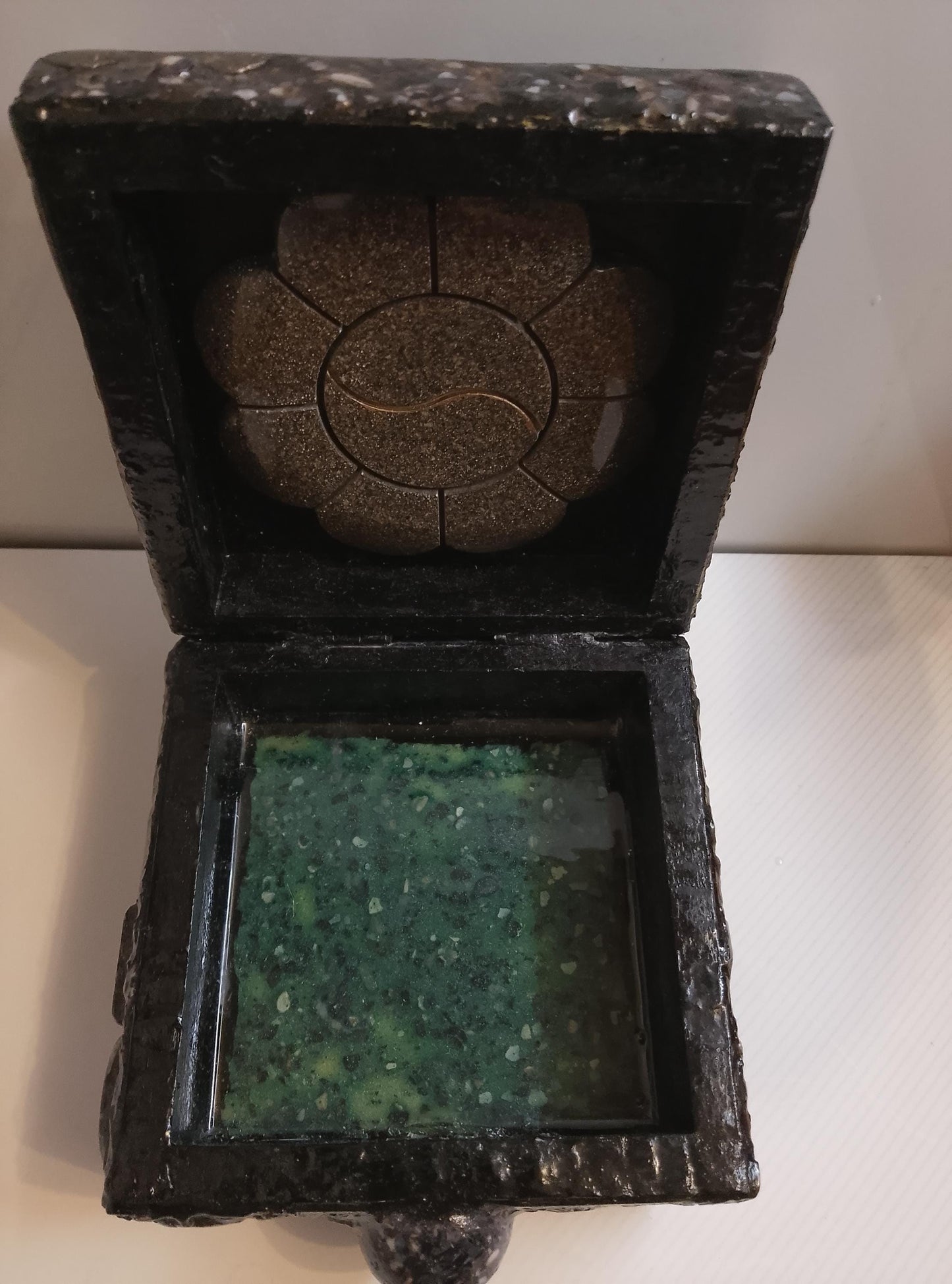 Handmade Resin Box with Natural Shell Powder