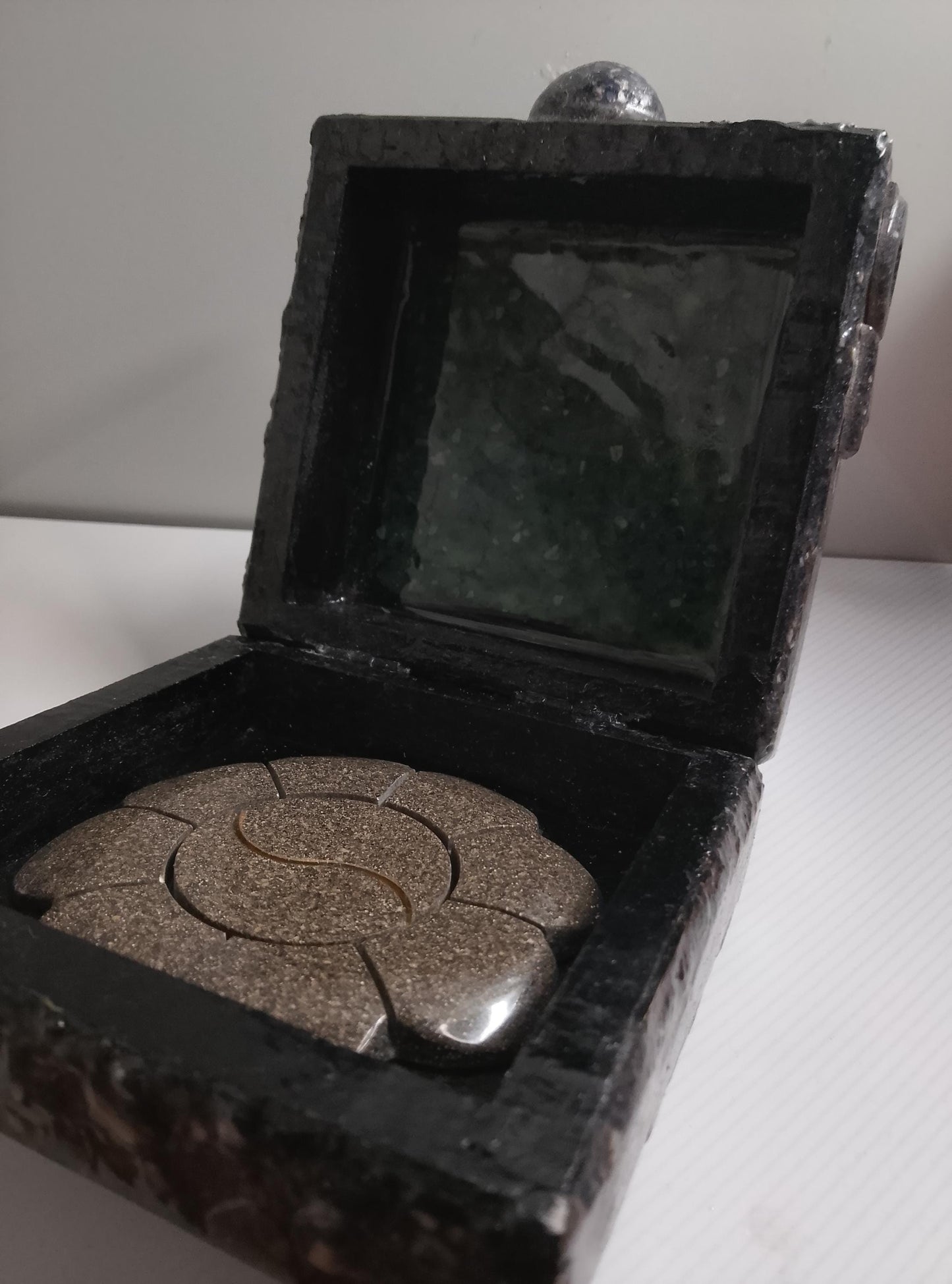 Handmade Resin Box with Natural Shell Powder
