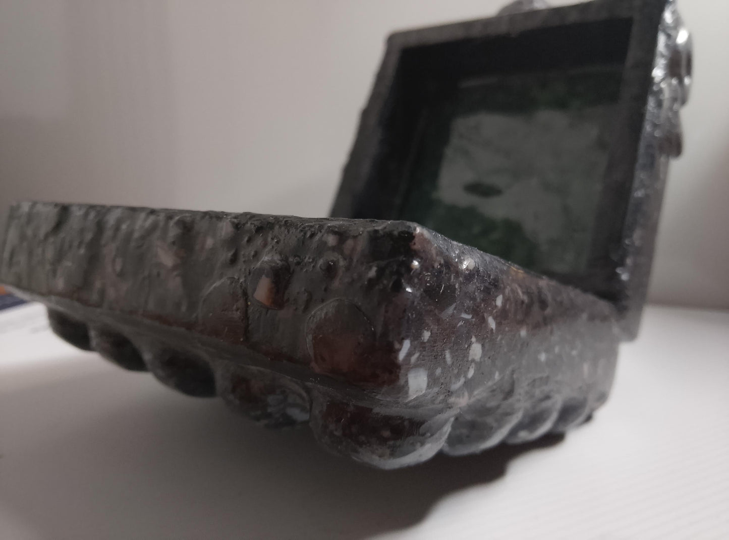 Handmade Resin Box with Natural Shell Powder