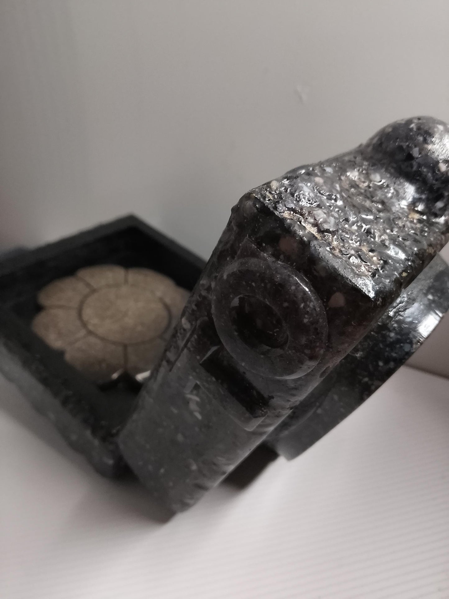 Handmade Resin Box with Natural Shell Powder