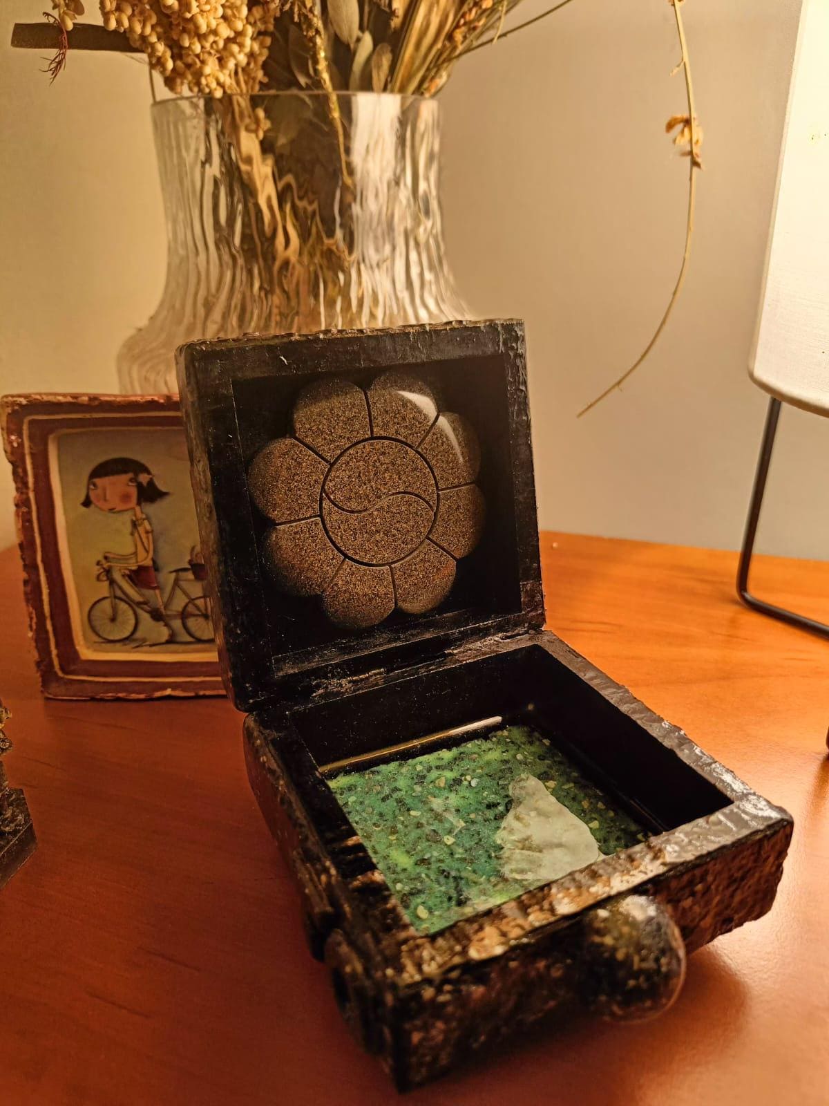 Handmade Resin Box with Natural Shell Powder