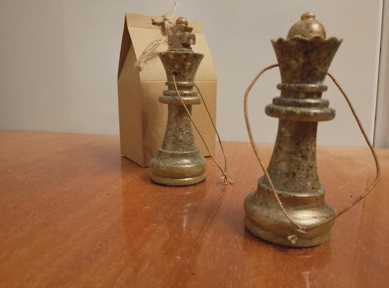 Handmade Chess Piece Ornaments