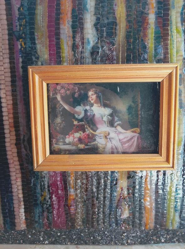 Handmade Shell Powder & Wood Picture (38x38 cm)