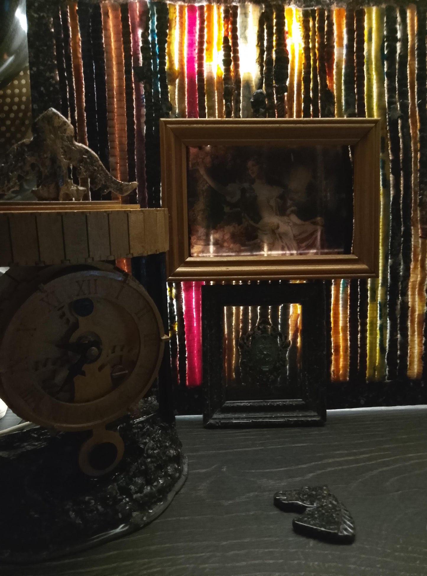 Handmade Shell Powder & Wood Picture (38x38 cm)