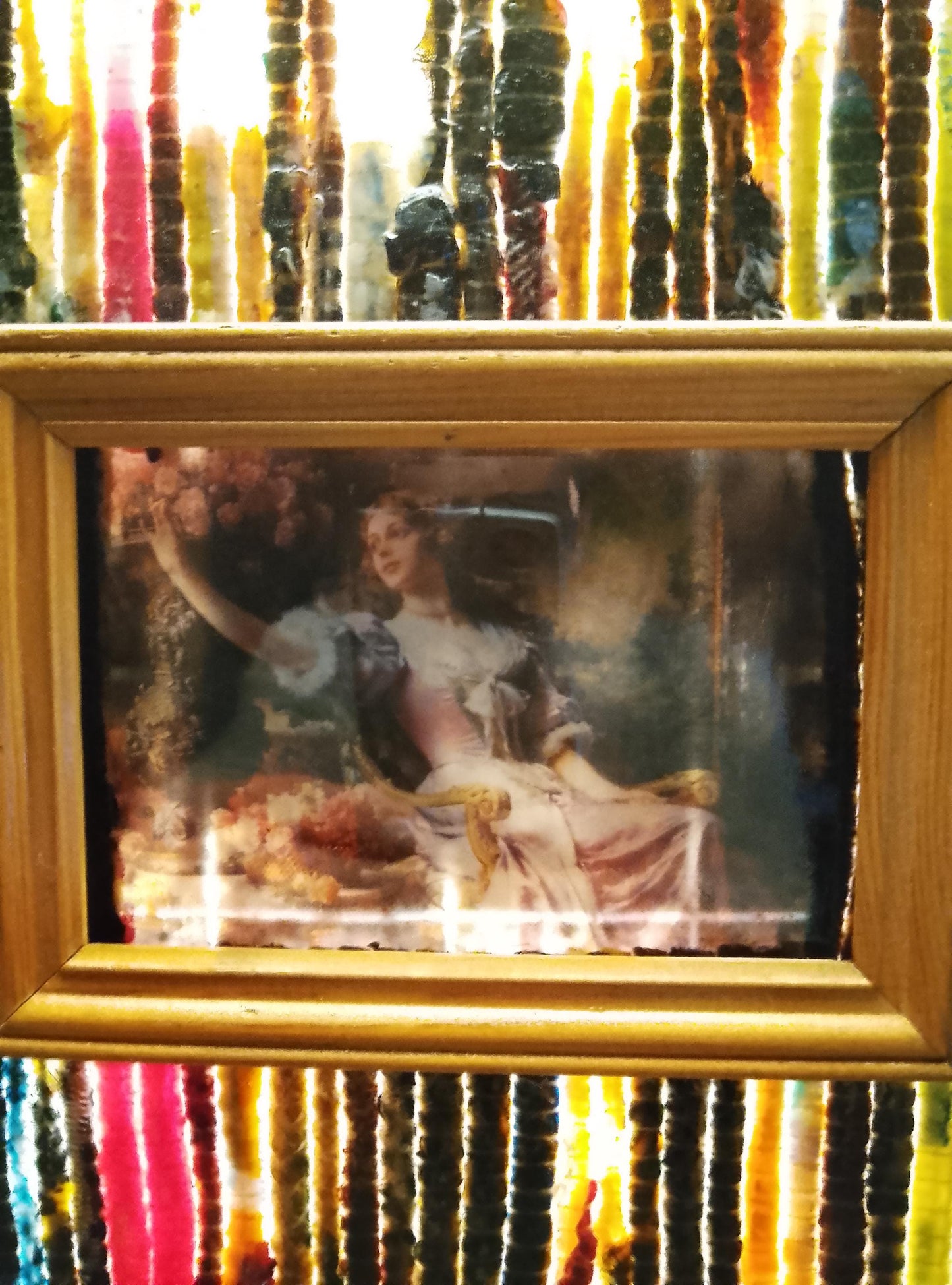 Handmade Shell Powder & Wood Picture (38x38 cm)