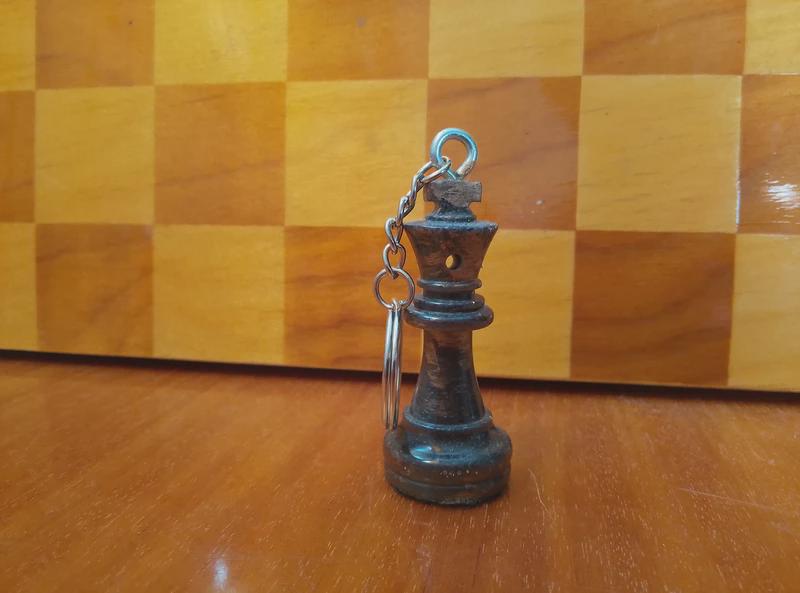 Handmade Chess King Keychain