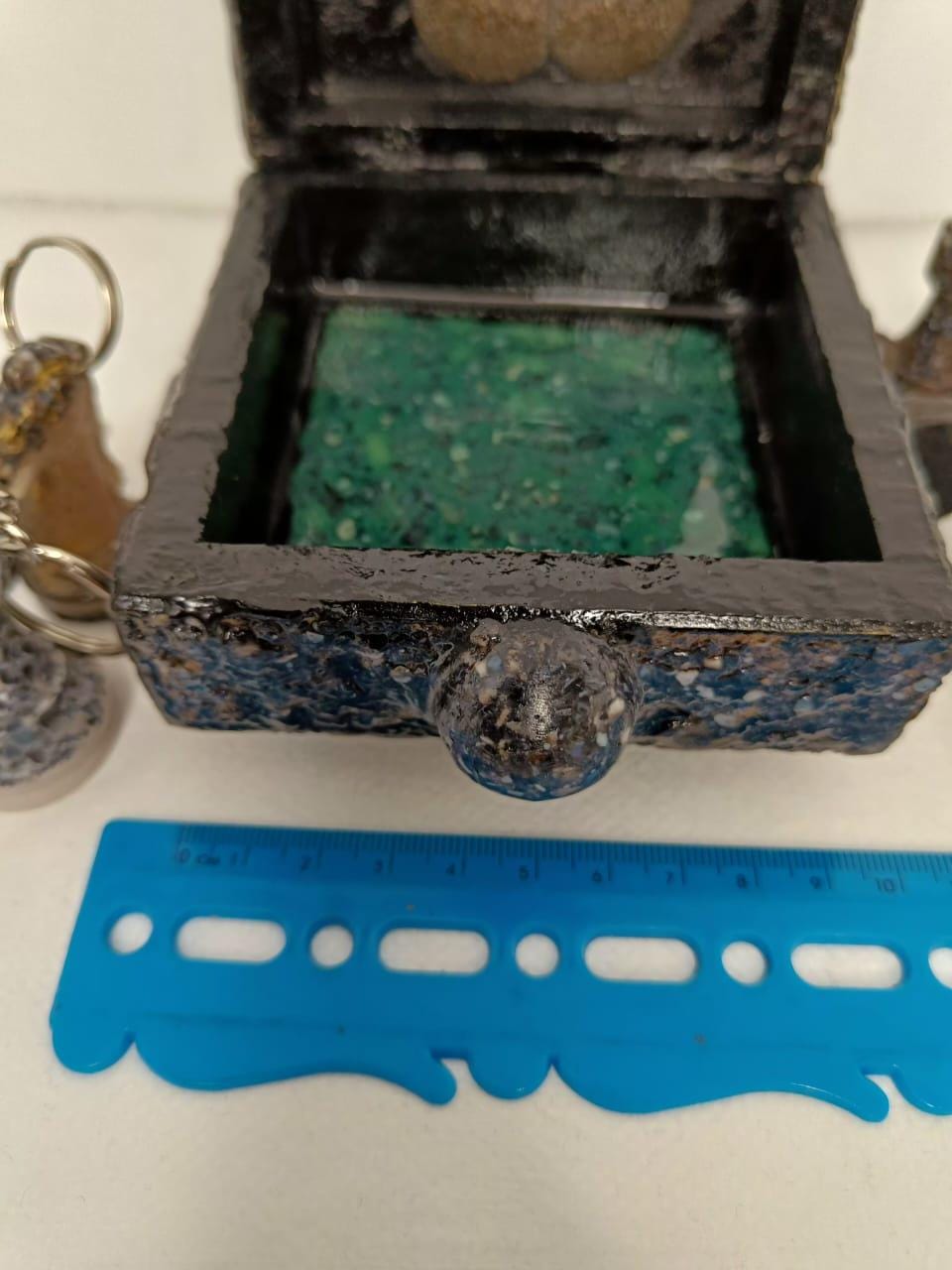 Handmade Resin Box with Natural Shell Powder