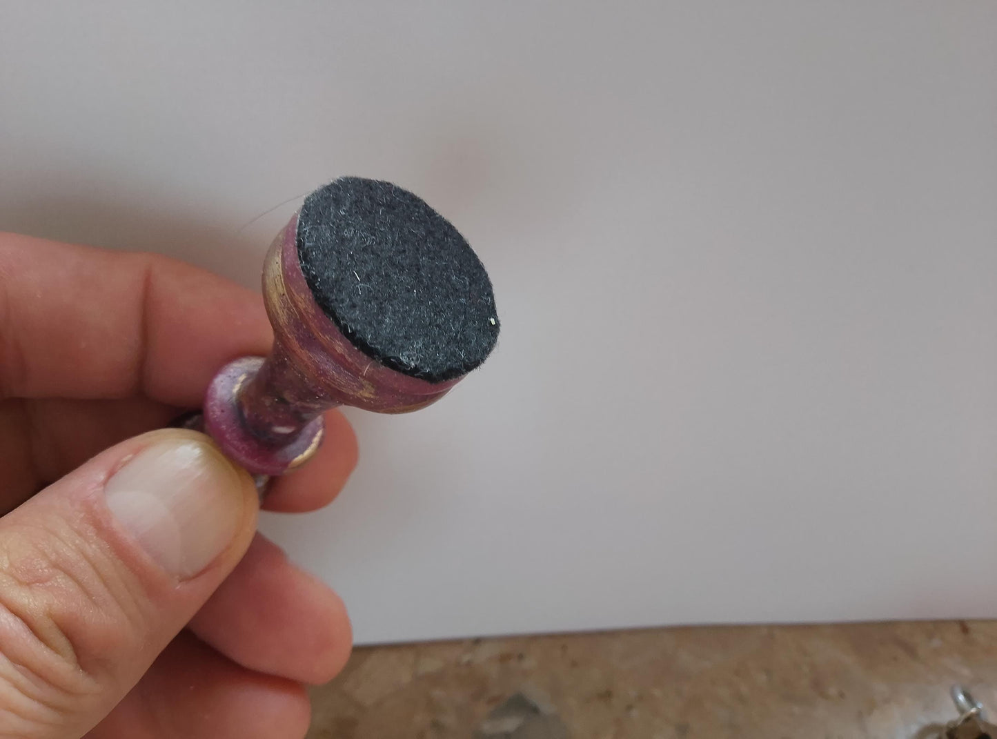 Handmade Chess King Keychain